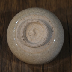 Chawan - Bát đánh matcha mộc tráng men xám sữa