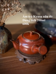 Ấm trà Kyusu nâu đỏ