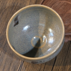 Chawan - Bát đánh matcha hoả biến lòng xoáy (triện ký đáy)