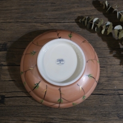 Tô nhỡ gốm vẽ cây lá xanh