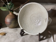 Ang nhỡ mộc men trắng triện nghệ nhân khắc chìm