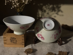 bát ăn tráng men Nhật hoa hồng