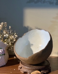 Bát gáo dừa lòng tráng men rạn