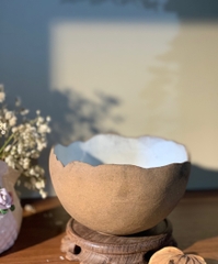 Bát gáo dừa lòng tráng men rạn