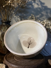 Bát men chấm vàng họa tiết cây