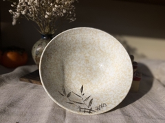 Bát men đá vàng hoa lau