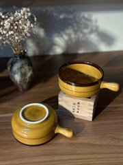 Bát mộc cà phê có quai cầm