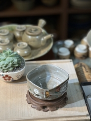 Bát mộc men tiêu xám