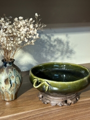 Bát rót xanh rêu tráng men