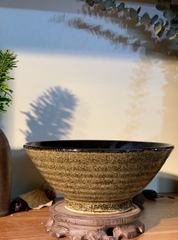 Bát viền xoáy tráng men đá S