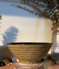 Bát viền xoáy tráng men đá S