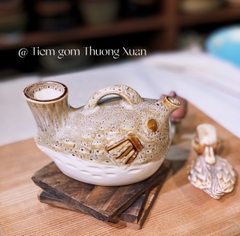 Bình rót dáng cá nóc nâu