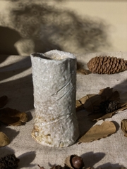 Bình hoa mộc mini decor men cháy