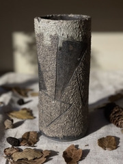Bình gốm da sần vỏ cây Wabi Sabi