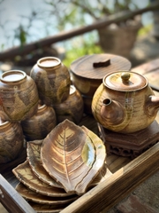 Bộ trà mộc Kyusu Nhật Bản cao cấp