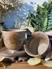 cặp cốc banko chấm men loang rêu