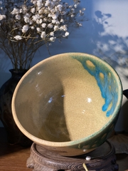 Chawan - Bát đánh matcha men rạn (triện nghệ nhân khắc chìm)