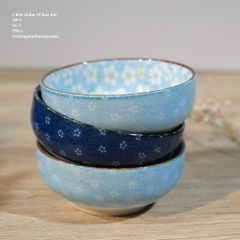 Chén chấm vẽ hoa nhí