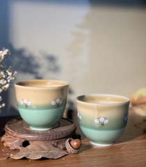 Chén mộc tráng men 3 màu nhã nhặn