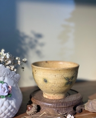 Cốc mộc chấm tiêu hoa khắc chìm