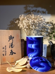 Cốc tráng men lam có nắp kèm hộp Fugakawa