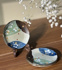 Đĩa chấm vẽ ô vàng