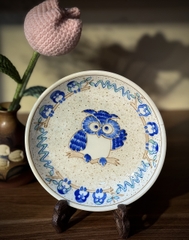 Đĩa men tiêu size nhỡ hình cú dễ thương