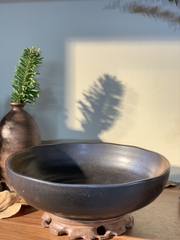 Đĩa sâu lòng chấm nâu đế trắng