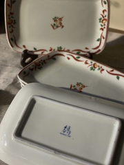 Đĩa tráng men Nhật Bản Tachikichi hoạ tiết Tam Thái