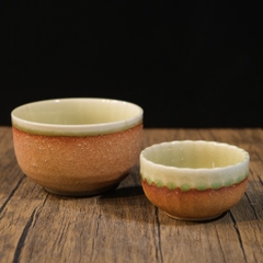 Bát chấm mộc men rêu lòng celadon