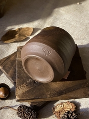 Ly trà Bizen vuốt tay Wabi Sabi