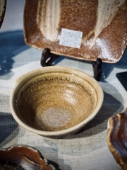 Bát chấm mộc Nhật Bản cốt dày Wabi Sabi