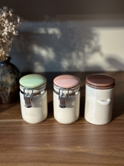 Set 3 hũ đựng gia vị vintage