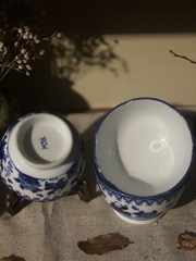 Set bát ăn cơm chú tiểu miệng bát hình hoa