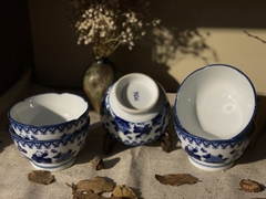 Set bát ăn cơm chú tiểu miệng bát hình hoa