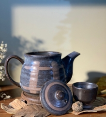 Set trà gốm đất nung ghi sữa Nhật Bản