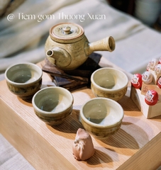 Set trà Kyusu men chảy
