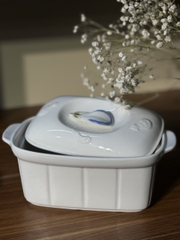 Thố chữ nhật nắp cà tím