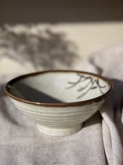 Tô mì Nhật Bản vintage men tiêu viền nâu cháy vẽ cỏ lau các màu3