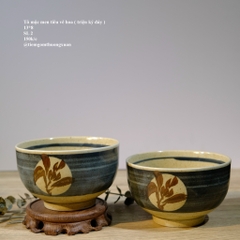 Tô mộc men tiêu vẽ hoa (triện ký đáy)