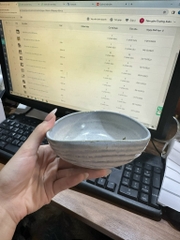 Bát mộc viền tam giác xanh lòng xoáy