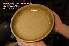 Đĩa sâu lòng kẻ viền nâu