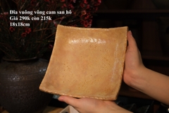 Đĩa vuông cam san hô