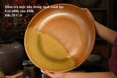 Dầm trà mộc nâu tráng men xanh lục