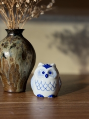 Tượng cú decor trắng vân lam
