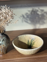 Bát cơm - Chawan, bát đánh matcha men rêu khắc hoa
