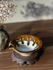 Bát mộc men chảy chảy có miệng rót