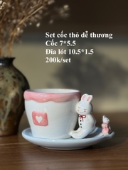 Cốc mộmoojcrasng men sữa quai thỏ