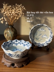 Bát họa tiết thỏ viền hoa