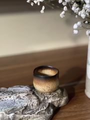 Chén trà mộc hoạ tiết cỏ